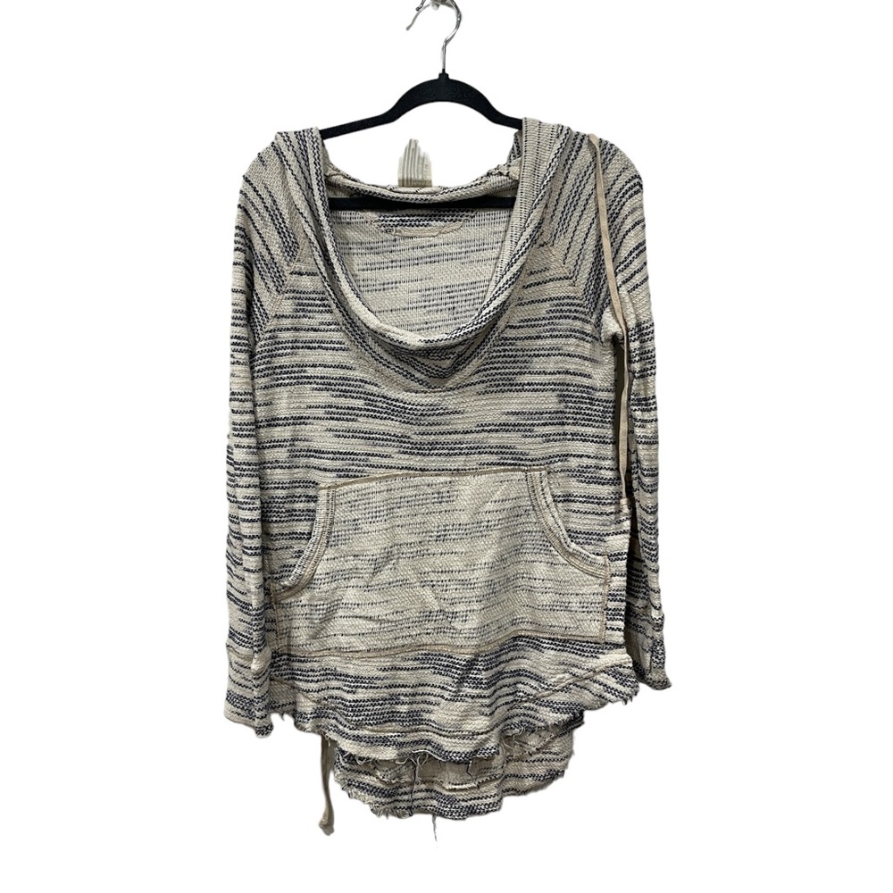 Free People Sweater Oversized Hoodie Long Sleeves Cowl Neck  Sz XS boho